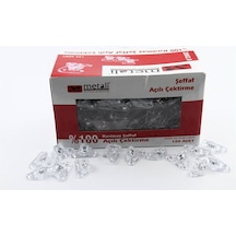 Açılı Şeffaf Çektirme Metali 10'lu Set