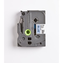 BROTHER P-TOUCH TZE-521 TZE-TAPE 9MM MAVİ ÜZERİNE SİYAH LAMİNASYONLU ETİKET