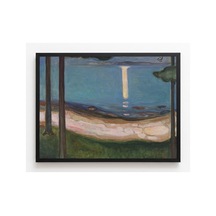 Modern Sanat Munch Ay Işığı Çerçevesiz Poster 21x30 Cm A4 Tablo Modern Sanat Ekspresyonizm