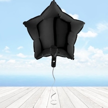 Yıldız Folyo Balon. 45 CM - Siyah