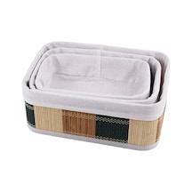 Stilera Bambu Görünümlü 3lü Set Çok Renkli