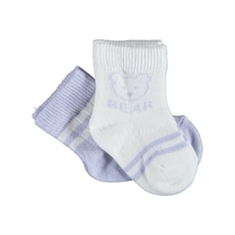 Bibaby Biorganic Bear 2'Li Kız Çorap 68412 Lila