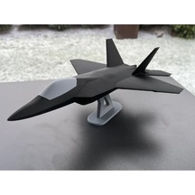 F22 Savaş Uçağı Modeli Siyah Renk 15 Cm Ev Ofsi Dekoratif Obje