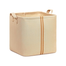 Çocuk Odası Jüt Keten Kumaş Sepet 30 X 30 X 30 Cm Çok Renkli