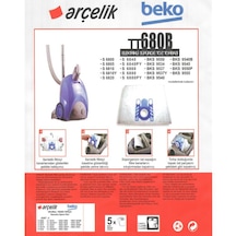 Beko Bks 9550 P Süpürge Modeli 5 Adet Toz Torbası Tt680B