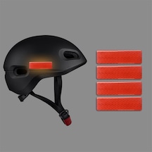 Motorsiklet Bisiklet Kask Uyarıcı Reflektif İkaz Sticker 4'lü Çok Renkli