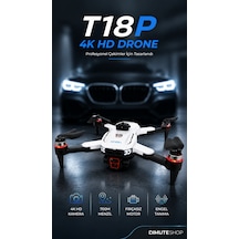 T18p 4k Hd Drone Fpv Kamera Fırçasız Motor 700m Menzil Engel Tanıma Katlanabilir