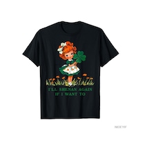 Flood Of Style Komik I'll Shenan Again If I Want To Unisex T-shirt Erkekler Kadınlar İçin %100 Pamuklu Tişör Siyah