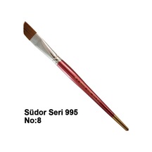 Südor Seri 995 Yan Kesik Yağlı Boya-Akrilik Boya Fırçası No 8