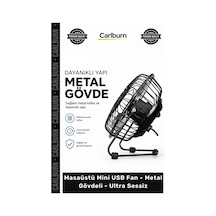 Özel Üretim Siyah Ergonomik Masa Vantilatör Masaüstü Mini Usb Fan Metal Gövdeli Ultra Sessiz