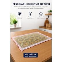 100x150 Cm Fermuarlı Tül Kurutma Örtüsü Toz Ve Böceklere Karşı Koruyucu Hijyenik Kurutma Filesi Diğer