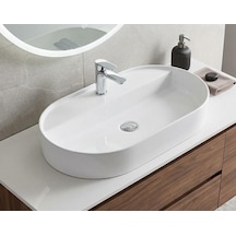 Quarter Bath Smooth Line Tezgah Üstü Lavabo 55x42 Beyaz