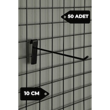 10 Cm 50 Adet Siyah Tel Pano Kancası Raf Askısı Siyah