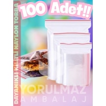11x14 Kilitli Torba 100 Lü Şeffaf Zipli Poşet Orta Boy, Dayanıklı