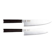 Ayrex Zaika 2'li Set Gyutou Ve Eğri Santoku Japon Tasarım Şef Bıçakları Ahşap Sap Paslanmaz Çelik Diğer