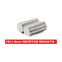 MIKNATIS NEODYUM 18x1.8mm NEODYUM GÜÇLÜ MIKNATIS 2 ADET