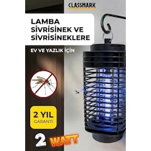 2w Elektrikli Sinek Öldürücü Lamba Uv Sivrisinek Kovucu Ev Bahçe İçin Etkili Çözüm