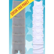 Uniquetrenders Erkek Çocuk İkili Set Pamuklu Penye 6 Atlet 6 Boxer Beyaz - Gri