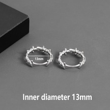 Novahub Beyaz Dikenler Çemberler Küpe Kadın Erkek Gençler Için Lüks Yeni Moda Trendy Parti Takı Estetik Beyaz