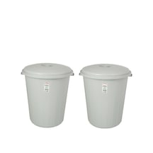 Home Mood 50 Litre 2 Adet Kapaklı Büyük Çöp Kovası 50Lt 2 Ad Ahşap