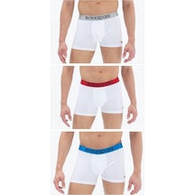Blackspade 9470 Erkek Modern Basic 3 Lü Beyaz-304 Boxer Beyaz