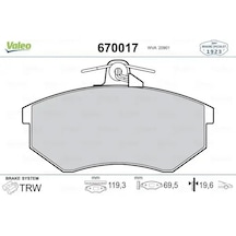 Audi A4 B7 On Fren Balatasi 1.6 2005-2008 Valeo 670017