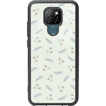 General Mobile Gm 20 Yeşil Yapraklı Tasarımlı Glossy Telefon Kılıfı Çok Renkli