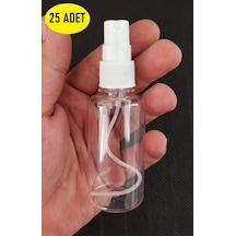 25 Adet 50 Ml Sprey Şişe Kolonya-Dezenfektan-Parfüm Şişesi
