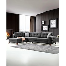 Nola Köşe Takımı & Yataklı Bazalı Köşe Koltuk & L Koltuk-sol Köşe Antrasit