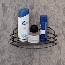 Teknotel Tek Katlı Banyo Duş Köşe Rafı Mat Siyah Bk031 Siyah