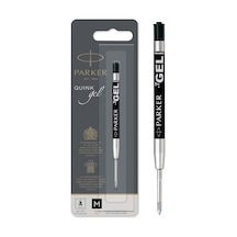Parker 1950344 Jel Tükenmez Kalem Yedeği, Orta Kalınlıkta Uç, Siyah, Gri Genel