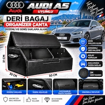 Audi A5 Uyumlu Oto Bagaj Organizeri Deri Bagaj Kutu Çanta 1