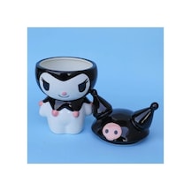 Sanrio Kuromi Kapaklı Kupa Açık Ahşap