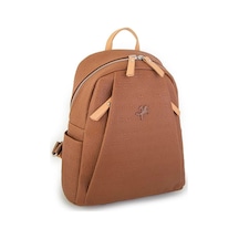 Nas Bag Kadın Sırt Çantası Taba Camel Gofraj Çok Renkli