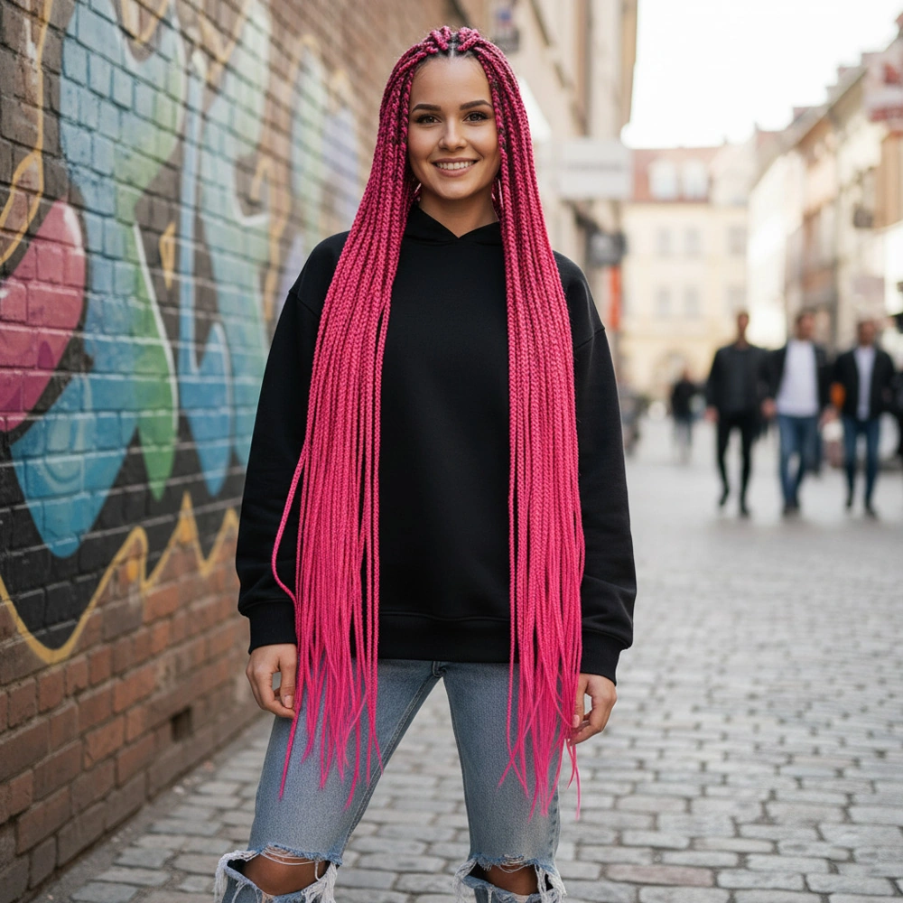 Afrika Örgüsü Ve Rasta İçin Sentetik / Koyu Pembe - Mydr-461769 Çok Renkli