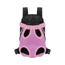Çift Omuz Nefes Taşınabilir Seyahat Pet Köpek Taşıyıcı Sırt Çantası Örgü Pink S