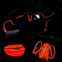 Araç İçi Torpido Şerit Led Kırmızı Renkli ip Neon 2 Metre