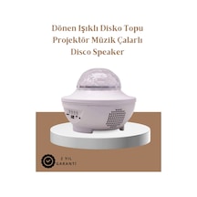 Hubrendy Tekno Müzik Ritimli Işık Değişimi & Dönen Dalga Efekti Galaxy Projektör AÇIK GRİ KAHVE KARIŞIMI