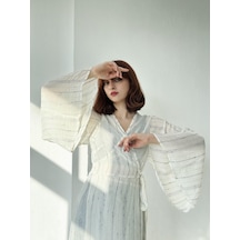 Retrobird Tasarım Kai Kimono Elbise Kadın Çizgili-13058-çizgili
