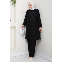 Çiçek Detay Oysho İkili Takım 1662 - Siyah Siyah