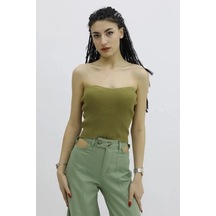 Saklımoda Likralı Triko Büstiyer Haki - P-019895 Çok Renkli Saklımoda Likralı Triko Büstiyer Haki - P-019895 Çok Renkli