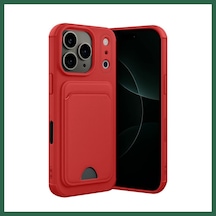 Bezos İphone 17 Pro Max Uyumlu Kelvin Kartvizitli Silikon - Kırmızı Bzs01