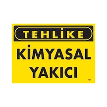 Tehlike Kimyasal Yakıcı Uyarı Levhası 25x35 Kod:761 - Zmff-286618