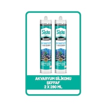 Sista Akvaryum Silikonu Şeffaf, 280 Ml X 2 Adet