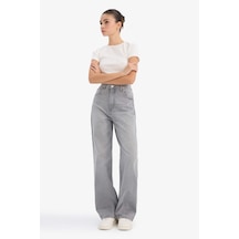 Defacto 90s Wıde Leg Yüksek Bel Düz Paça Uzun Jean Pantolon F9948ax26spnm55 Gri-nm55