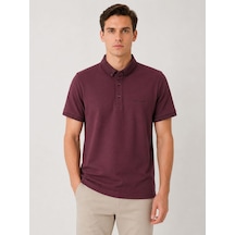 Classics Men Glow Slim Fit Erkek Polo Yaka Kısa Kol Tişört 7742 Bordo