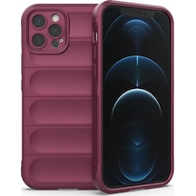Newface Apple İphone 12 Pro Kılıf Optimum Silikon - Bordo