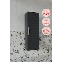 Erguvan Antrasit 120 Cm %100 Mdf Banyo Boy Dolabı Antrasit