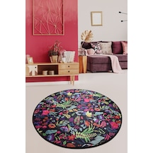 Pictura Siyah Djt Çap 140 Cm Dekoratif Modern Halı