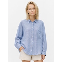 LOFT Loose Fit Kadın Gömlek U.kol Lf2038435 Q1.v1 Lacivert